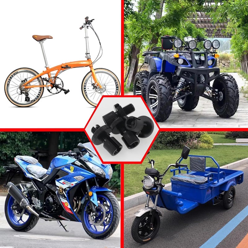 Nihfien 4 PCS M10 Clutch Brake Cable Adjuster Screw,Universal Brake Clutch Cable Line Adjuster Screw Adjusting Nut Bolt with Slotted 10MM for Motorcycle Motorbike Moped Scooter Dirt Bike-Black - Image 5
